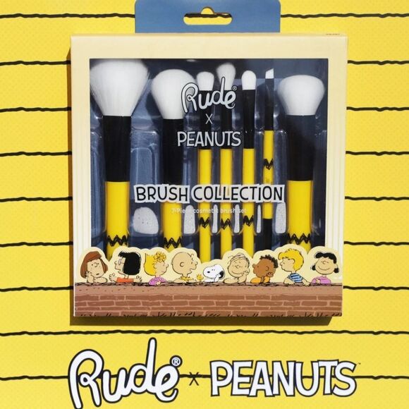 RUDE Cosmetics X Peanuts 7-PC Brush Set Collection - Picture 1 of 4
